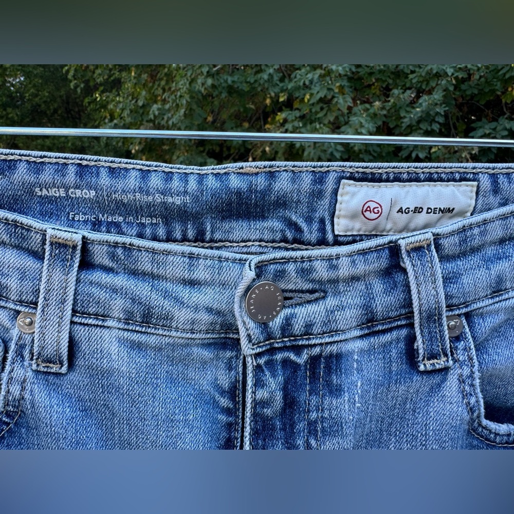 AG Adriano Goldschmied Women's Mid-Rise Straight Jeans - Blue